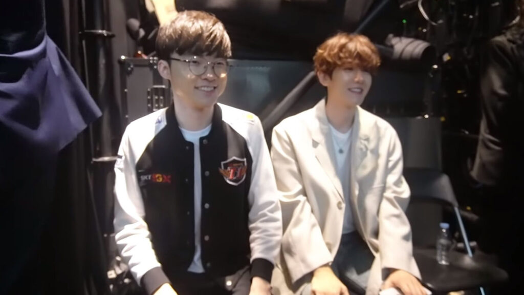 EXO Baekhyun's VLOG  featuring his meeting with SK Telecom T1 Faker