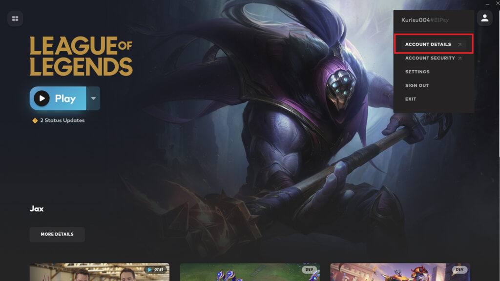 How to change Summoner Name to Riot ID featuring a screenshot of the Riot Games client