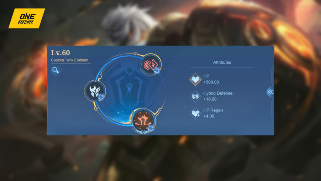 Mobile Legends: Bang Bang jungle Baxia emblem set