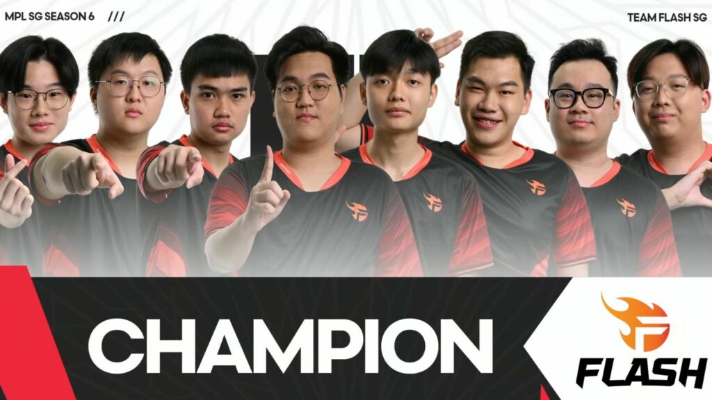 Team Flash MPL SG Season 6 championship poster