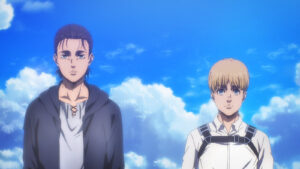 Eren Jaeger and Armin Arlert in the Final Chapter of the Attack on Titan ending