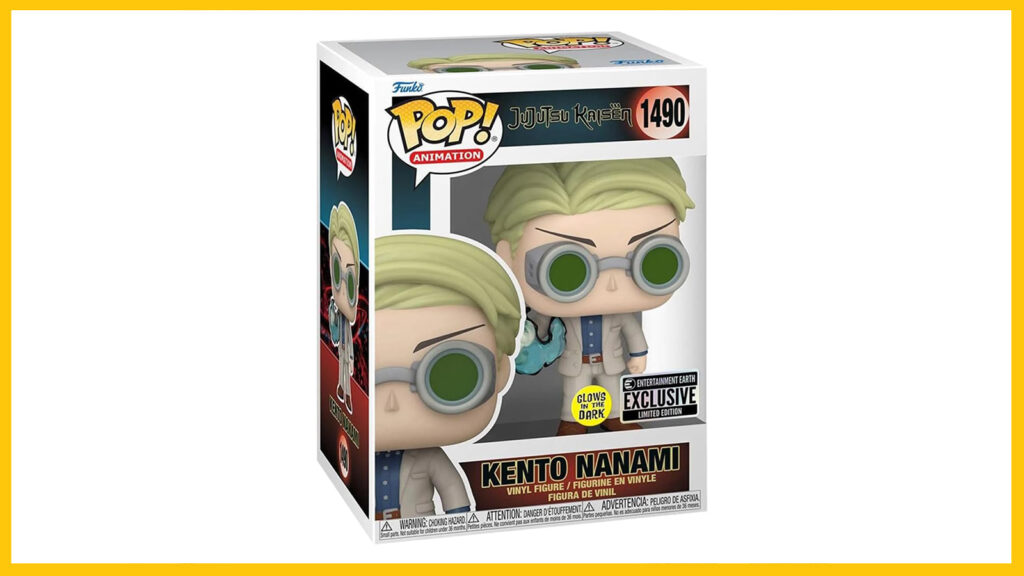 Glows in The Dark Entertainment Earth Exclusive Kento Nanami with tie, Glows Funko Pop figure
