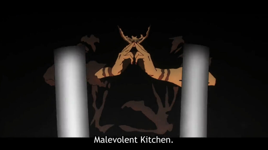 Screenshot taken from X (Twitter) of Sukuna domain expansion from Jujutsu Kaisen season 2 episode 17