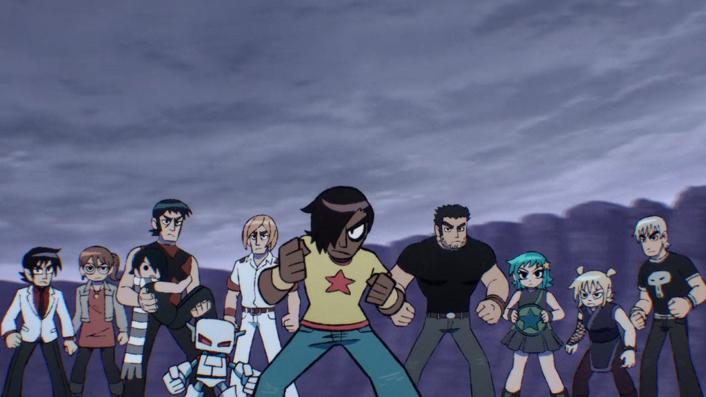 The final battle in the Scott Pilgrim Takes Off ending