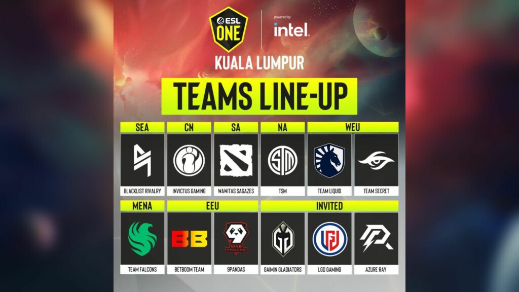 ESL One Kuala Lumpur teams