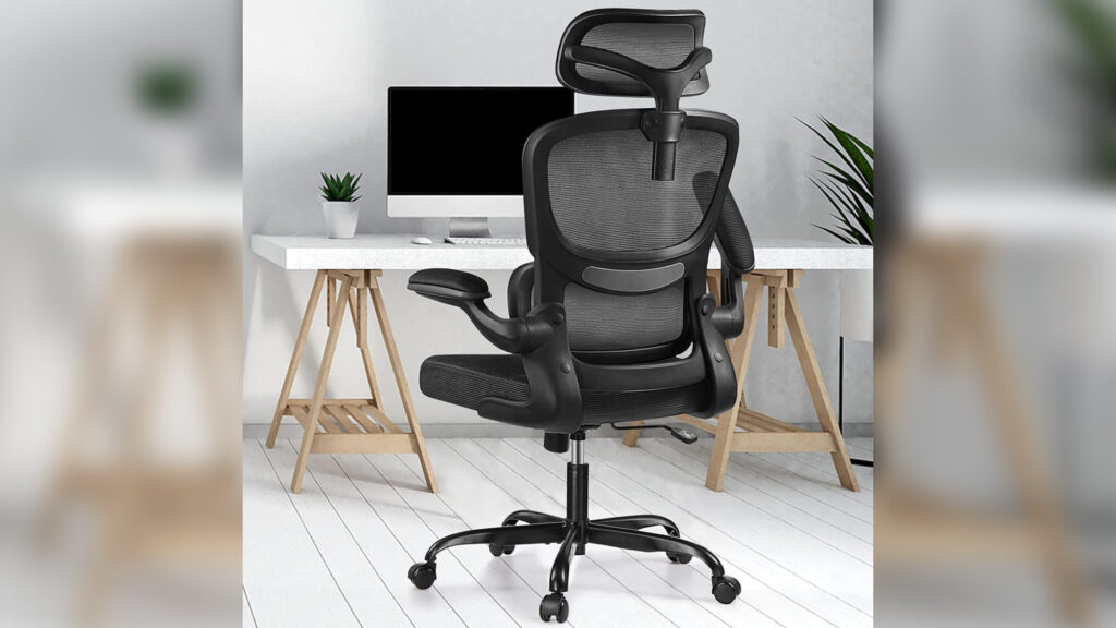 Razzor Ergonomic Office Chair, High Back Mesh Desk Chair with Lumbar Support and Adjustable Headrest, Computer Gaming Chair, Executive Swivel Chair for Home Office