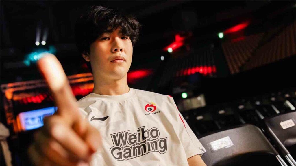 Kang "TheShy" Seung-lok of Weibo Gaming at the League of Legends World Championship 2023 Semi Finals Features Day on November 9, 2023 in Seoul, South Korea