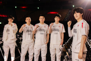 Weibo Gaming at the League of Legends World Championship 2023 Semi Finals Features Day on November 9, 2023 in Seoul, South Korea