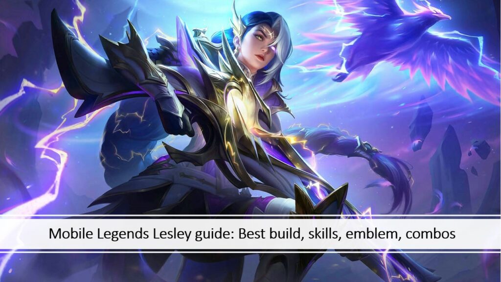 Mobile Legends: Bang Bang Hawk-eyed Sniper Lesley skin wallpaper with link to hero guide