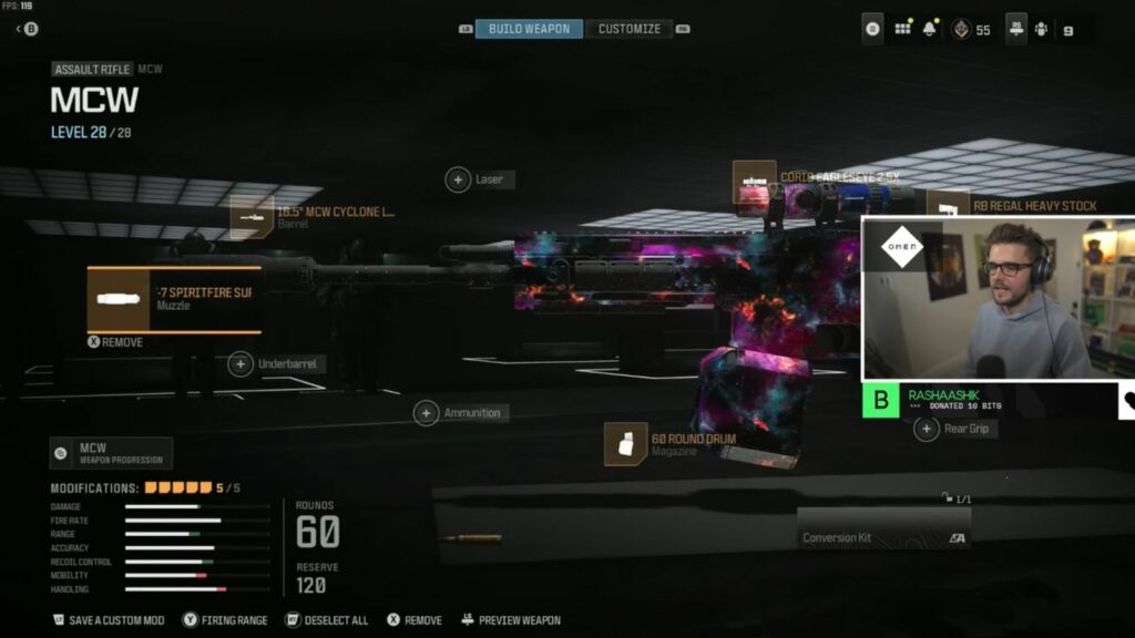 Best MCW loadout accoring to COD content creator BennyCentral