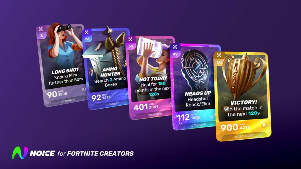 Noice Fortnite cards