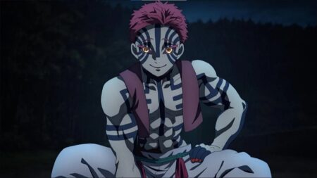 Twelve Demon Moon Akaza in the Mugen Train arc