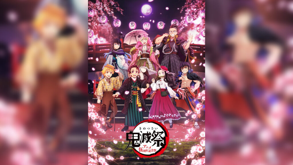 Demon Slayer wallpaper featuring cherry blossoms (sakura)