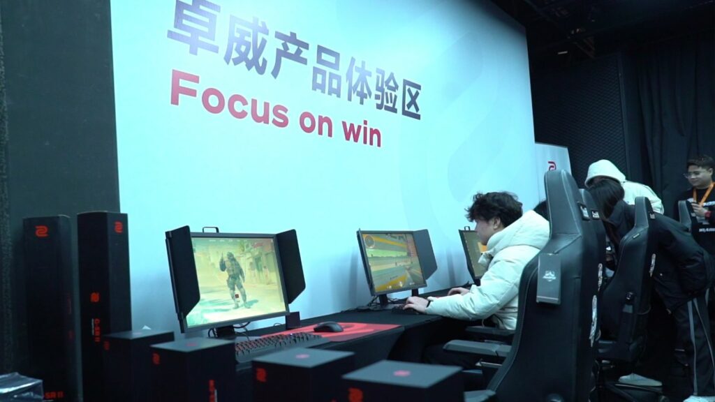 Zowie monitor XL2546X used by esports pros at eEXTREMESLAND Asia Cup 2023 at showcase