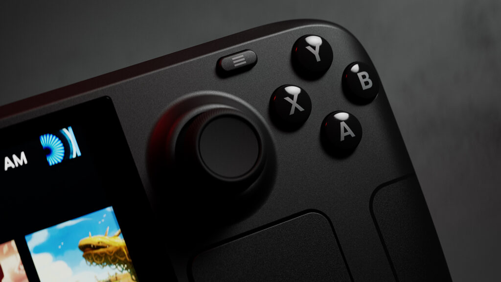 AI in Gaming Steam Deck stock photo