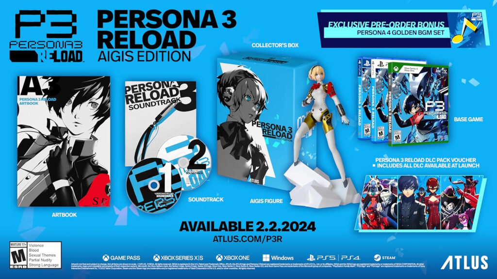Persona 3 Reload Aigis Edition full set