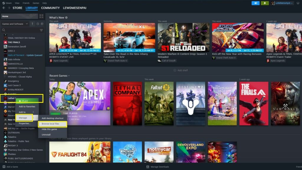 Lethal Company mods installation - Steam