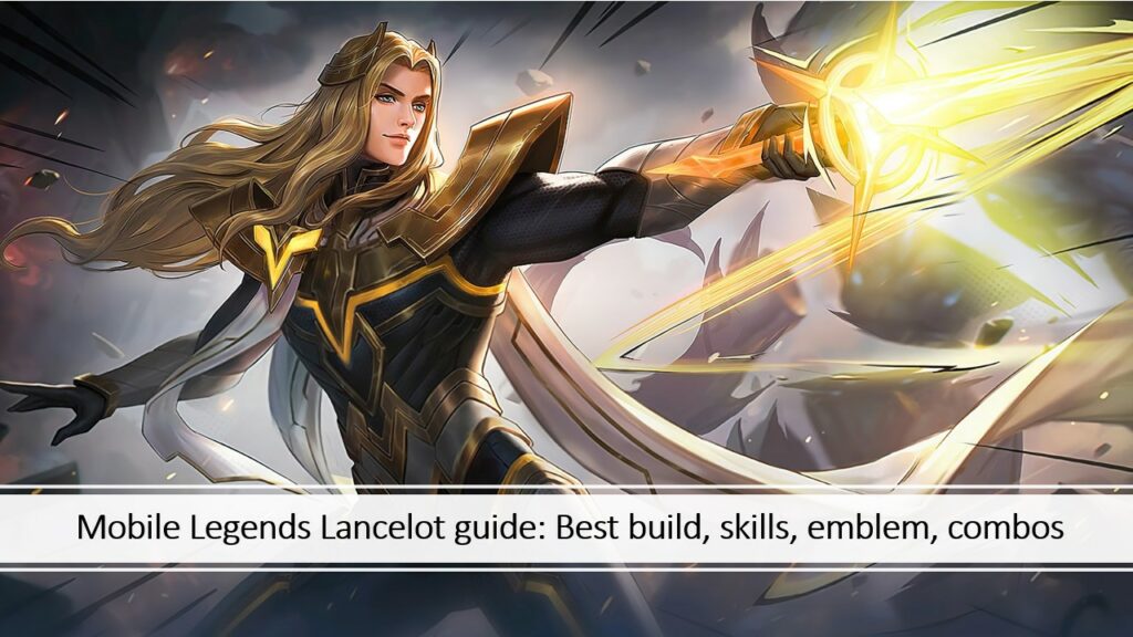 Mobile Legends: Bang Bang Swordmaster Lancelot skin wallpaper with link to hero guide