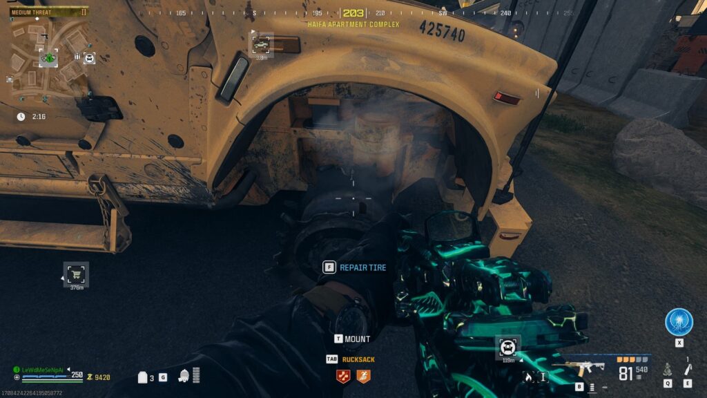 How to repair a tire in MW3 zombies