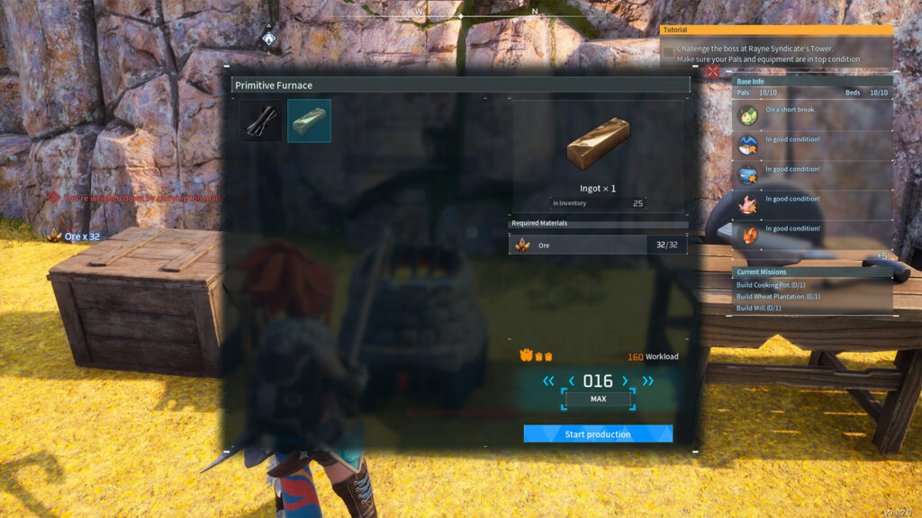 Palworld how to farm ingots in Palworld early game ingots screenshot