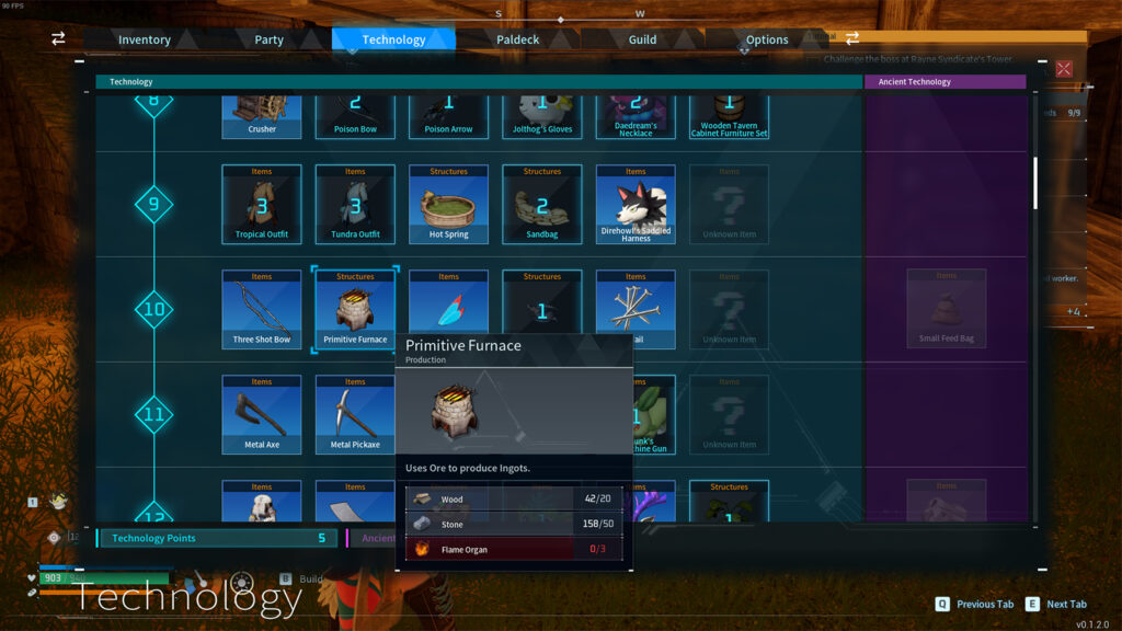 Palworld how to get mounts in Palworld fast Primitive Furnance screenshot