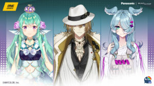 Nijisanji EN vtubers Luca Kaneshiro, Elira Pendora, and Finana Ryugu team up for Panasonic's SoundSlayer Wireless Wearable Gaming Speaker System GNW10