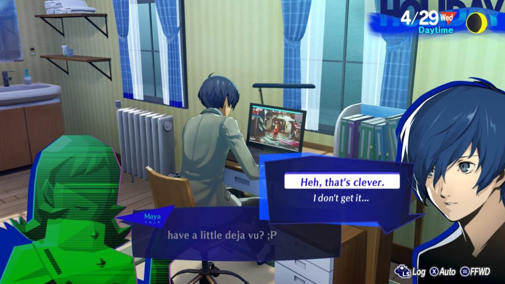 Persona 3 Reload: Protagonist conversation with Hermit