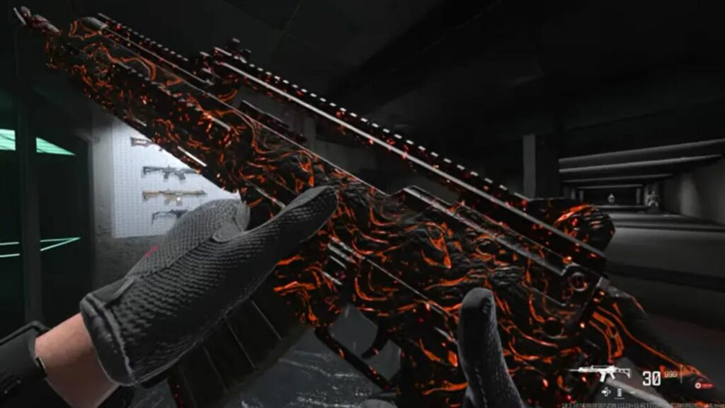 The MW3 Magma camo close up
