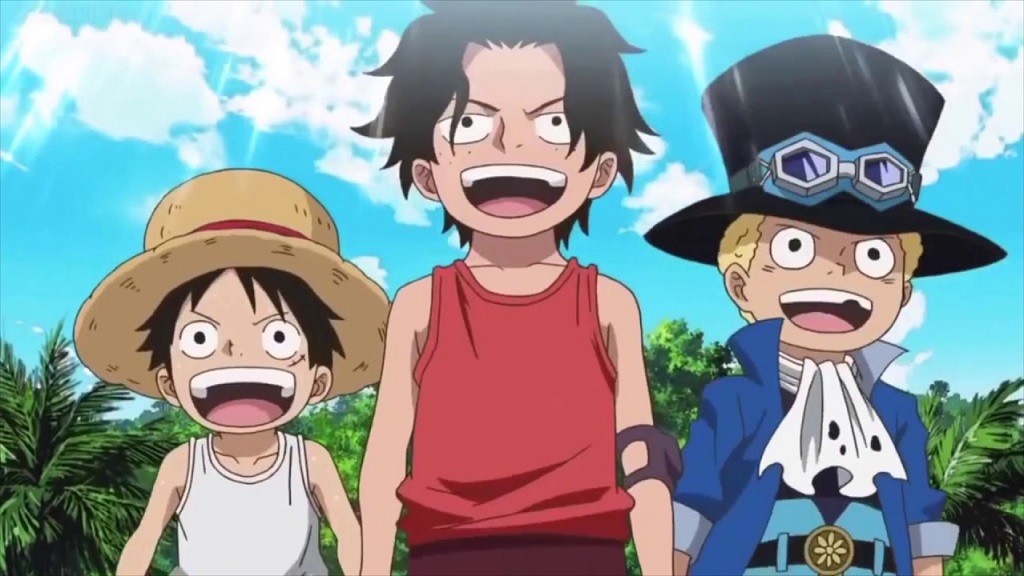 Sabo, Ace, and Luffy as kids.