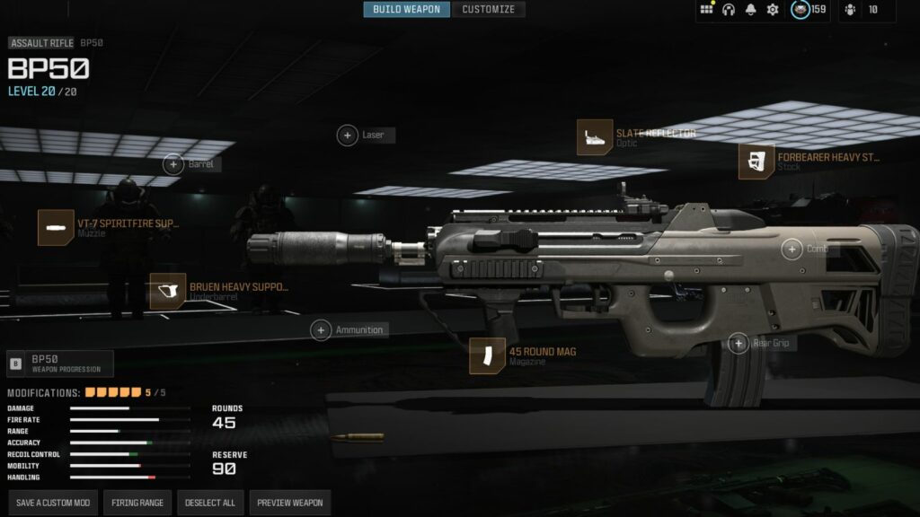 Low recoil BP50 build in Modern Warfare 3