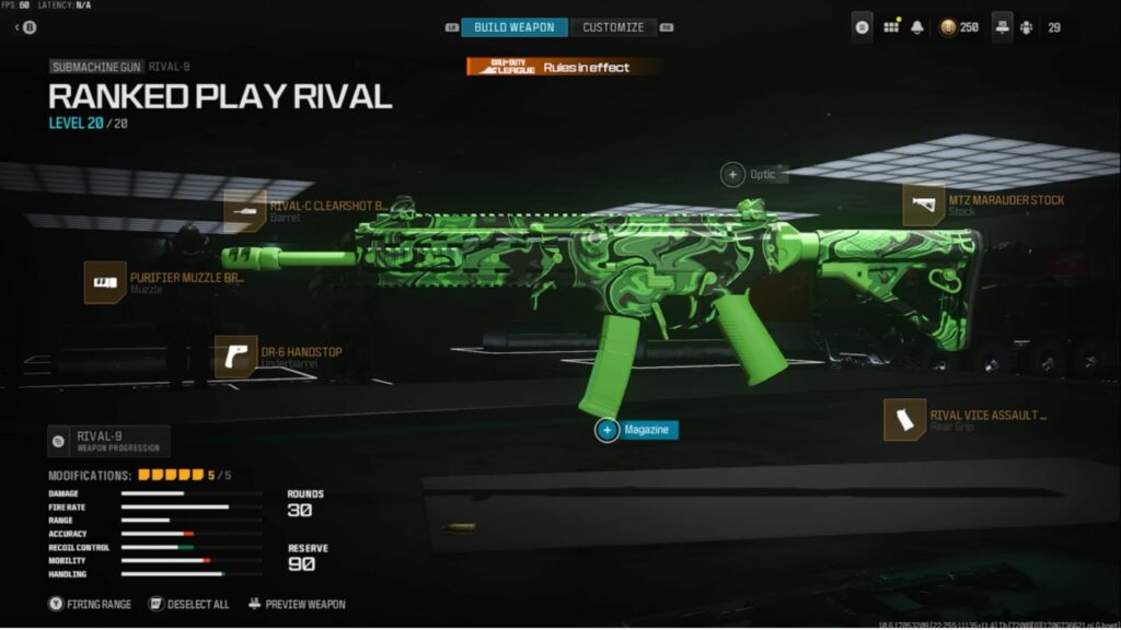 Rival-9 loadout for MW3 Ranked Play by OpTic Shotzzy