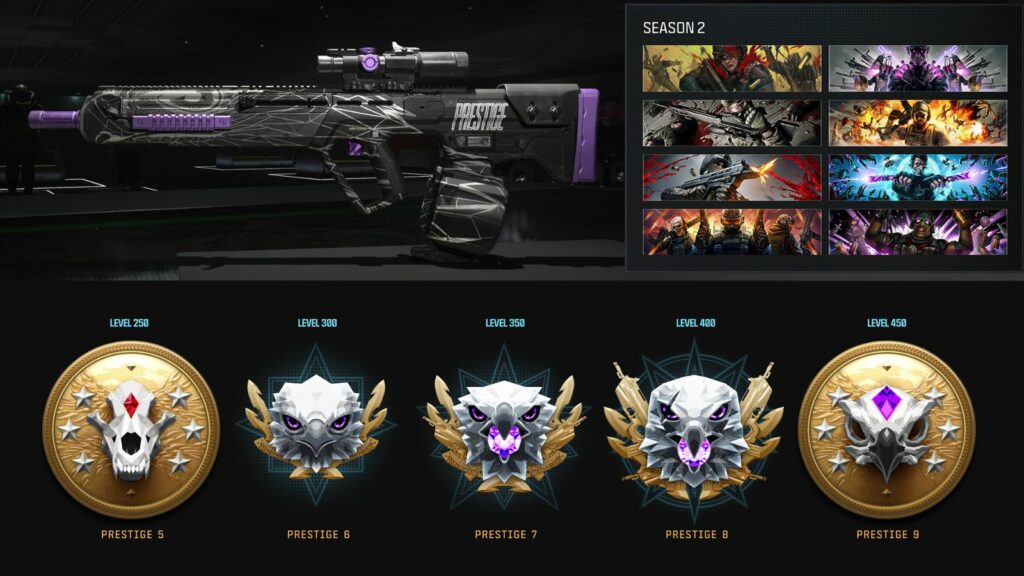 Modern Warfare 3 Season 2 new Prestige ranks