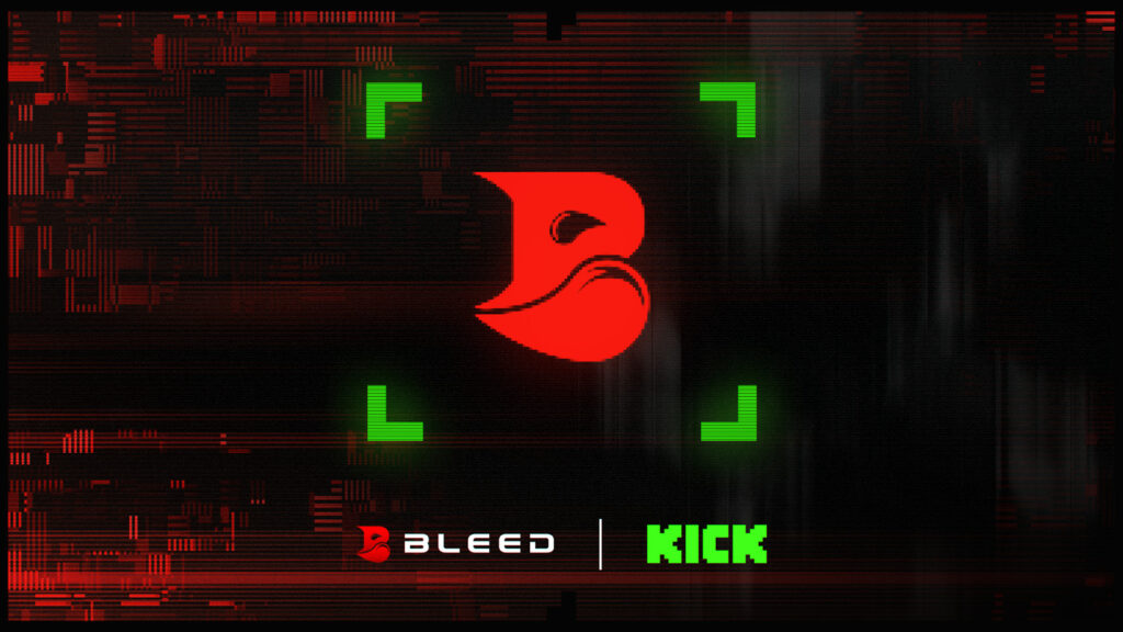 Bleed Esports partnership announcement with Kick