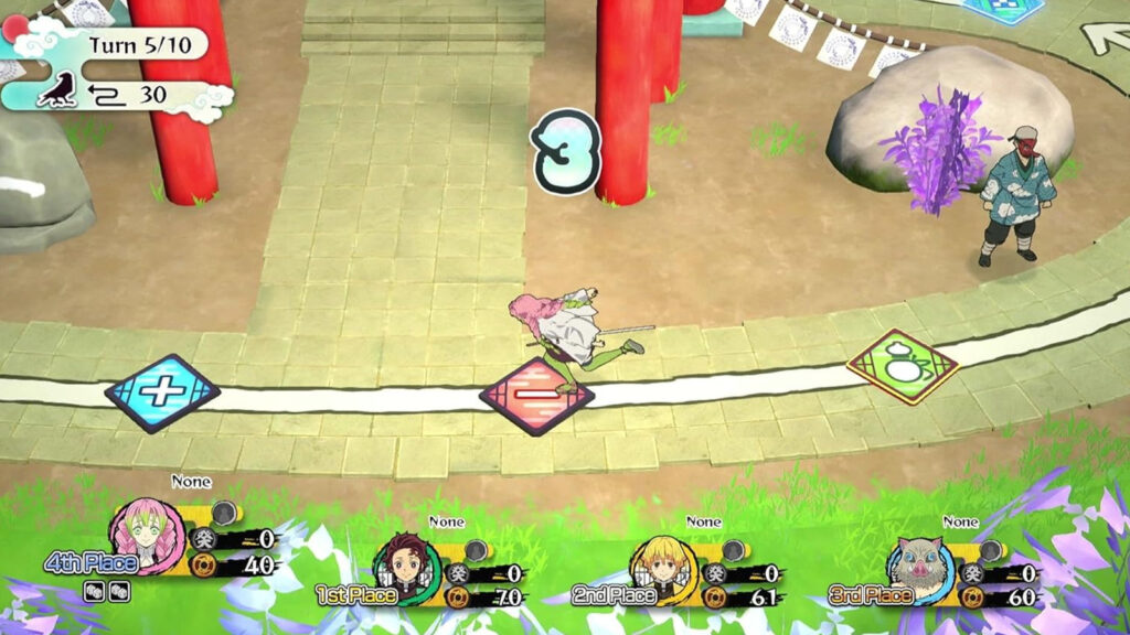 Demon Slayer Sweep the Board gameplay image from SEGA's official website