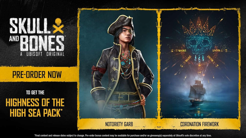 Skull and Bones pre order infographic from Ubisoft's website