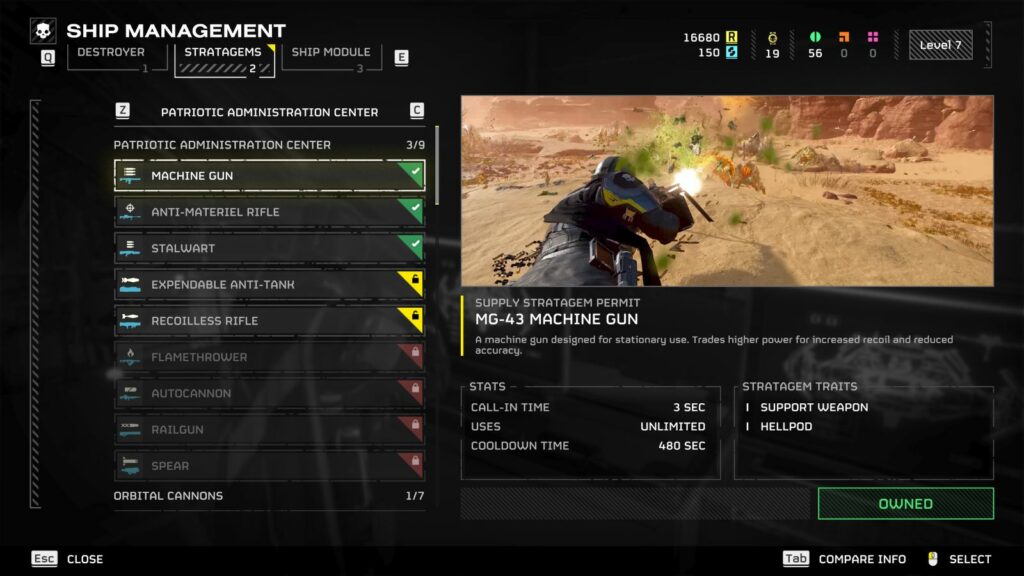 Helldivers 2 best stratagems tier list C