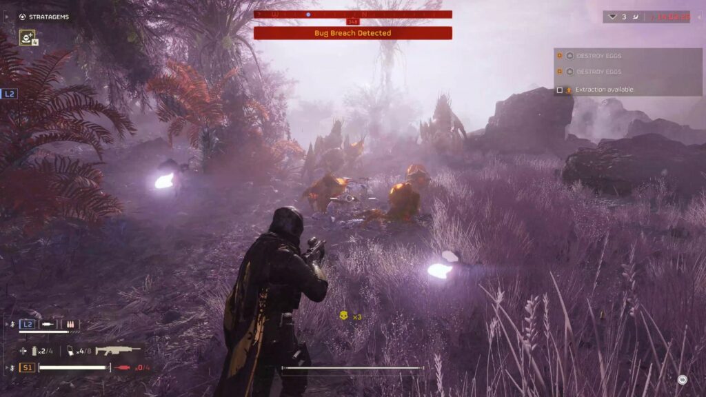 Helldivers 2 splits creen