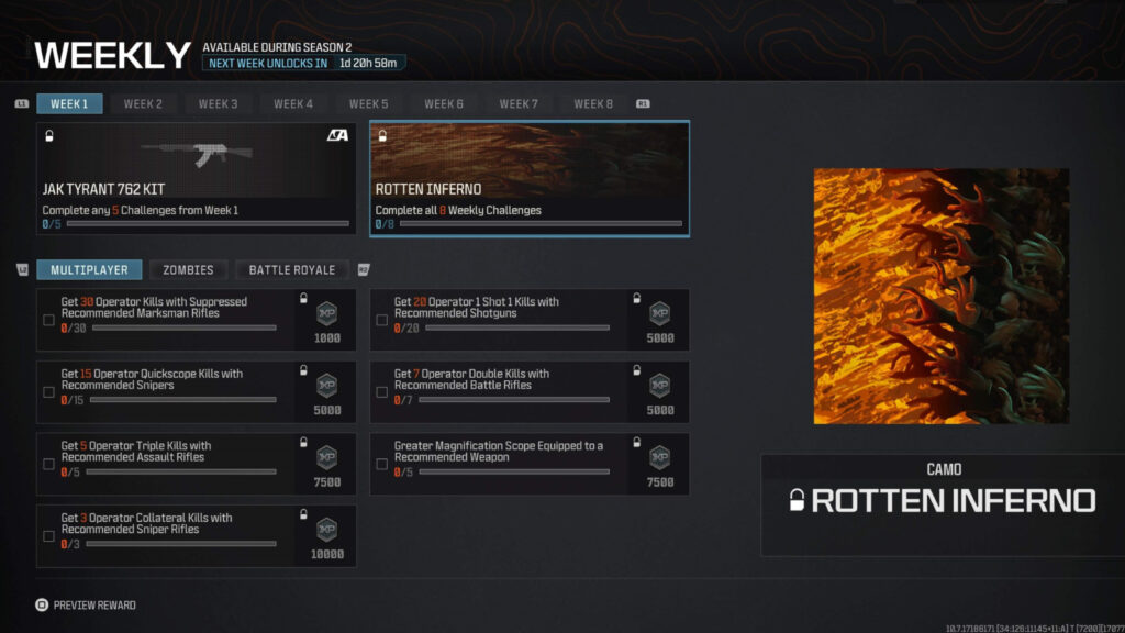 How to get MW3 Rotten Inferno camo unlock