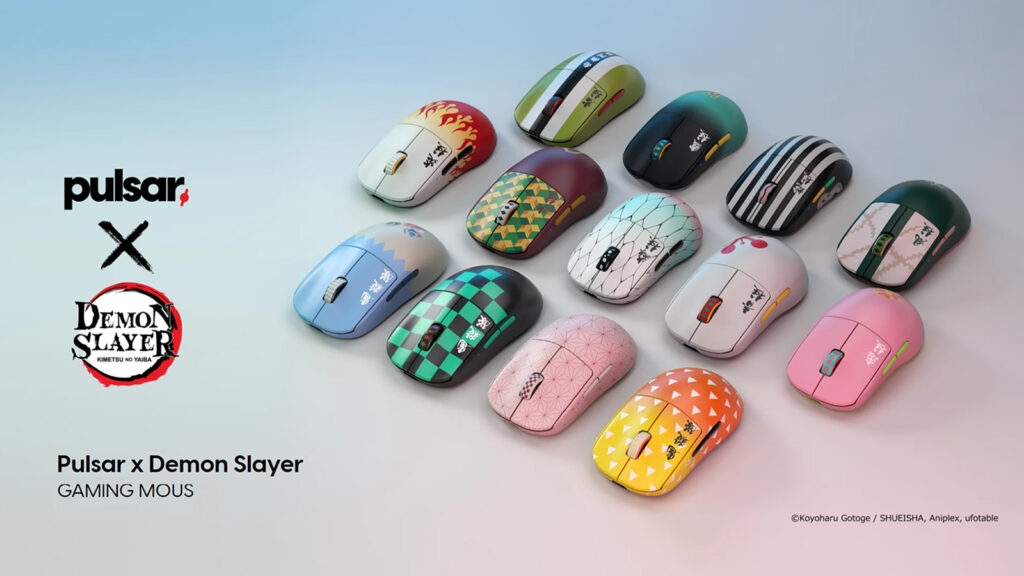 All the mice from the Pulsar x Demon Slayer collaboration
