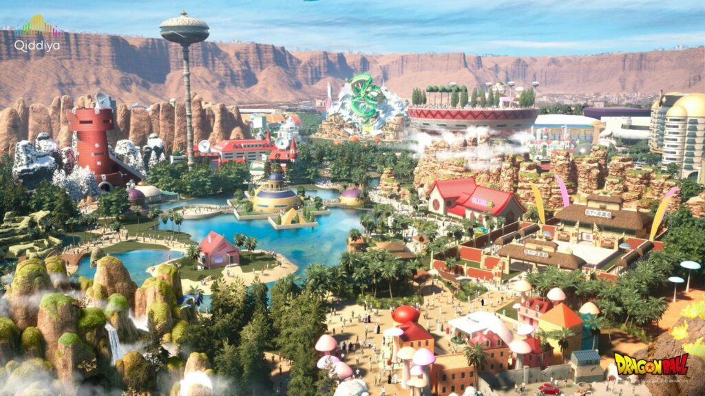 Qiddiya's Dragon Ball theme park concept art