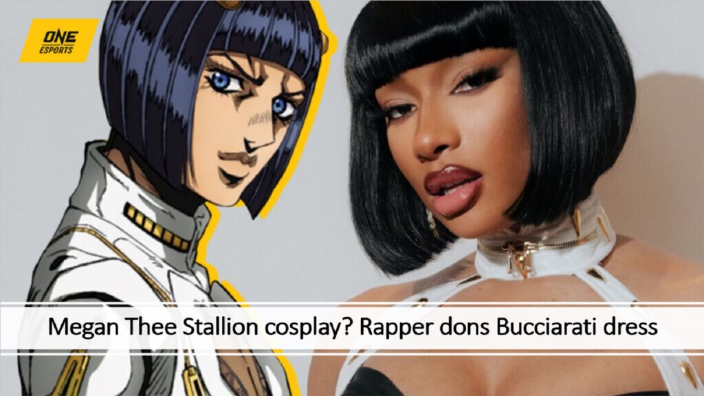 Megan Thee Stallion dons Bucciarati dress