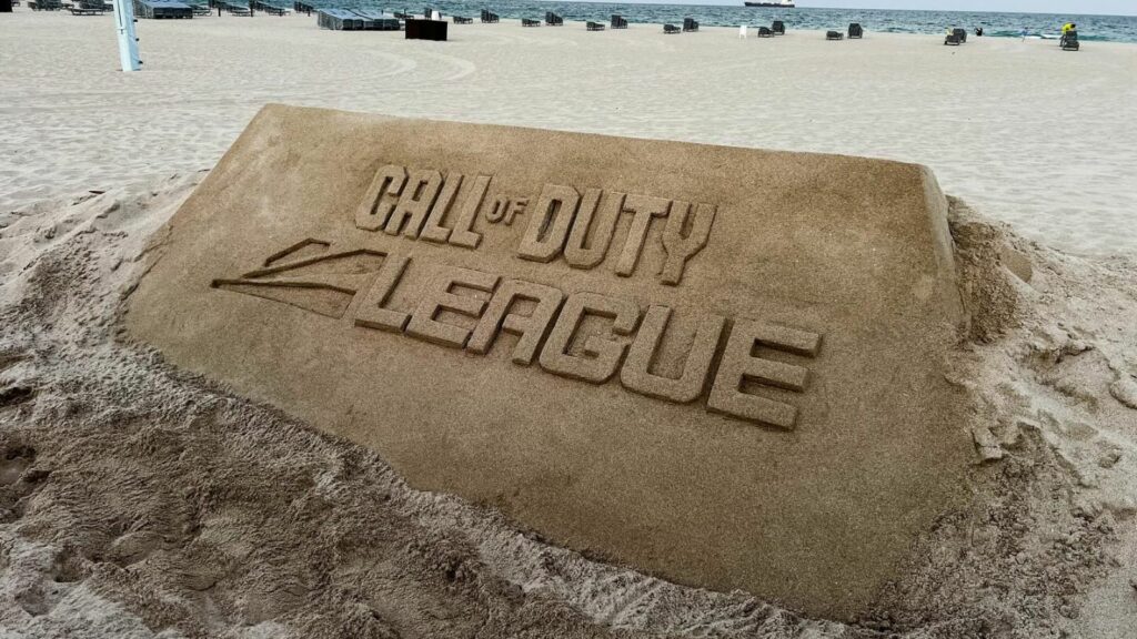 Call of Duty League sand art in Florida, venue of 2024 CDL Major 2