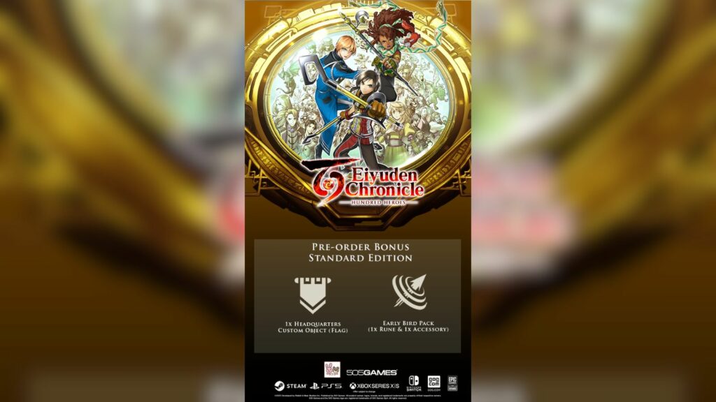 Eiyuden Chronicle Hundred Heroes preorder bonuses for Standard and Digital Deluxe Editions