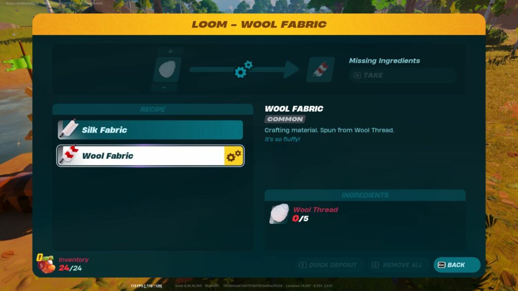 Wool fabric LEGO Fortnite