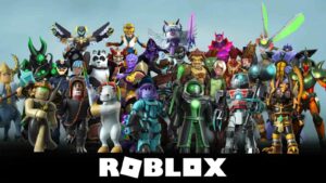A myriad of Roblox characters in one Roblox graphic