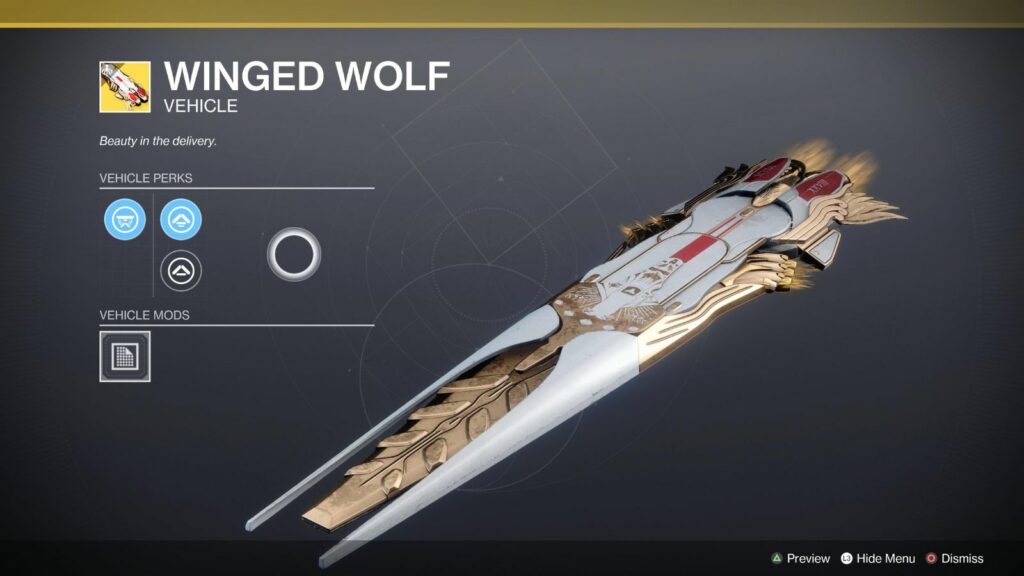 Winged Wolf Destiny 2