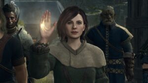 Dragons Dogma 2 Pawn holds up hand