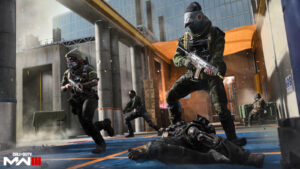 Pigeon operator stands in MW3 graphic