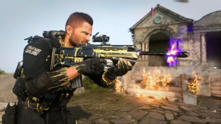 Operator fires gold paint gun in Warzone