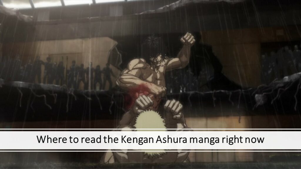 Tokita Ohma on a full mount in the ONE Esports article "Where to read the Kengan Ashura manga right now"